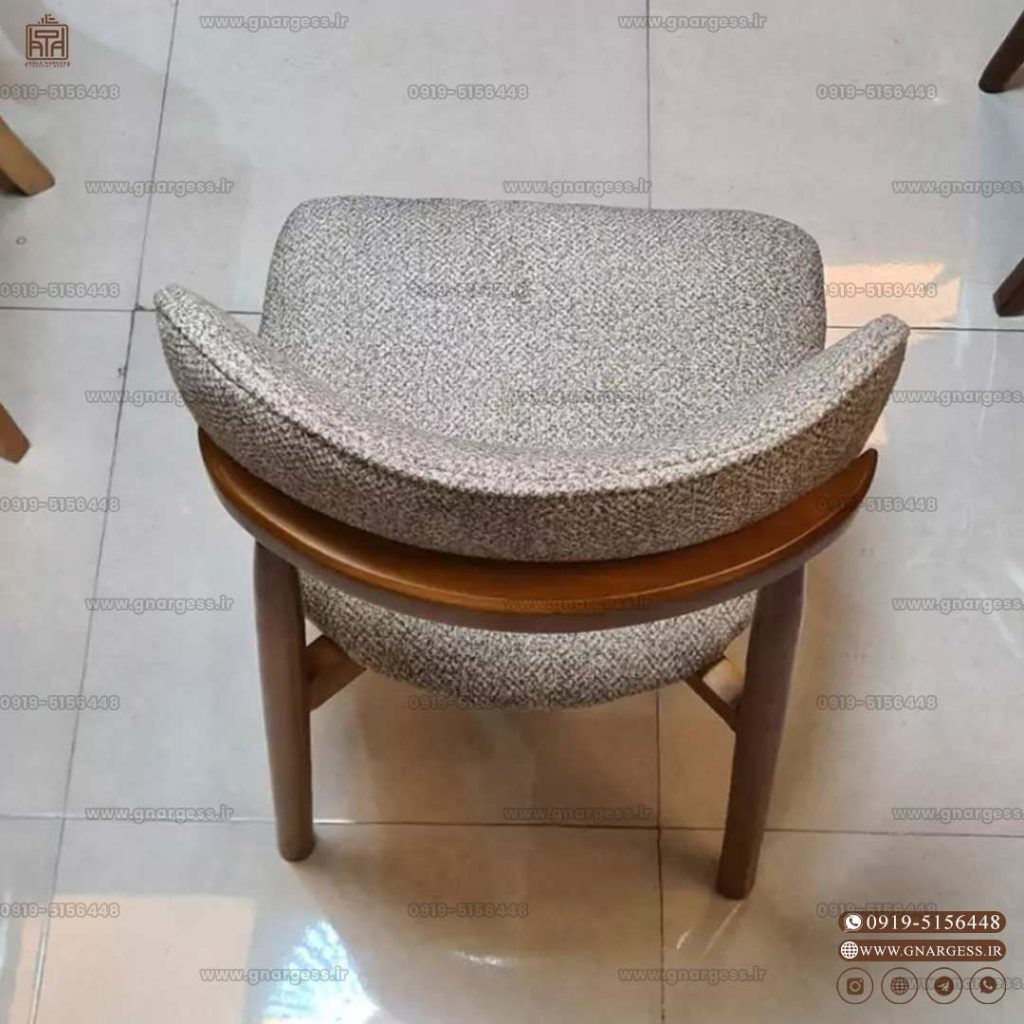 صندلی چوبی مینیمال طرح نوبل راش پایه مخروطی برای میز ناهارخوری - Image 5
