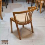 صندلی ناهارخوری دسته دار سبدی از کلاف چوب راش - Image 10