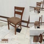 صندلی چوب راش مدل دو تیره پهن تاج چوب - Image 2
