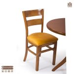 صندلی چوب راش مدل دو تیره پهن تاج چوب - Image 6