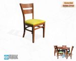 صندلی چوب راش مدل دو تیره پهن تاج چوب - Image 5