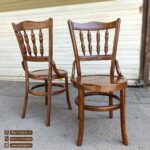 قیمت میز ناهارخوری 2 نفره راش چوبی با صندلی لهستانی خراطی - Image 7