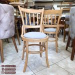 صندلی لهستانی خراطی تشک دار مبلی چوب راش - Image 2