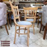 صندلی لهستانی خراطی تشک دار مبلی چوب راش - Image 4